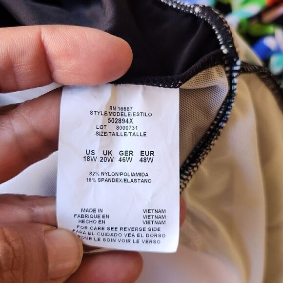 NWT Swim Solutions Garden Party Surplice Swimdress Size 18w - Picture 8 of 12